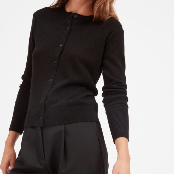everlane black cardigan